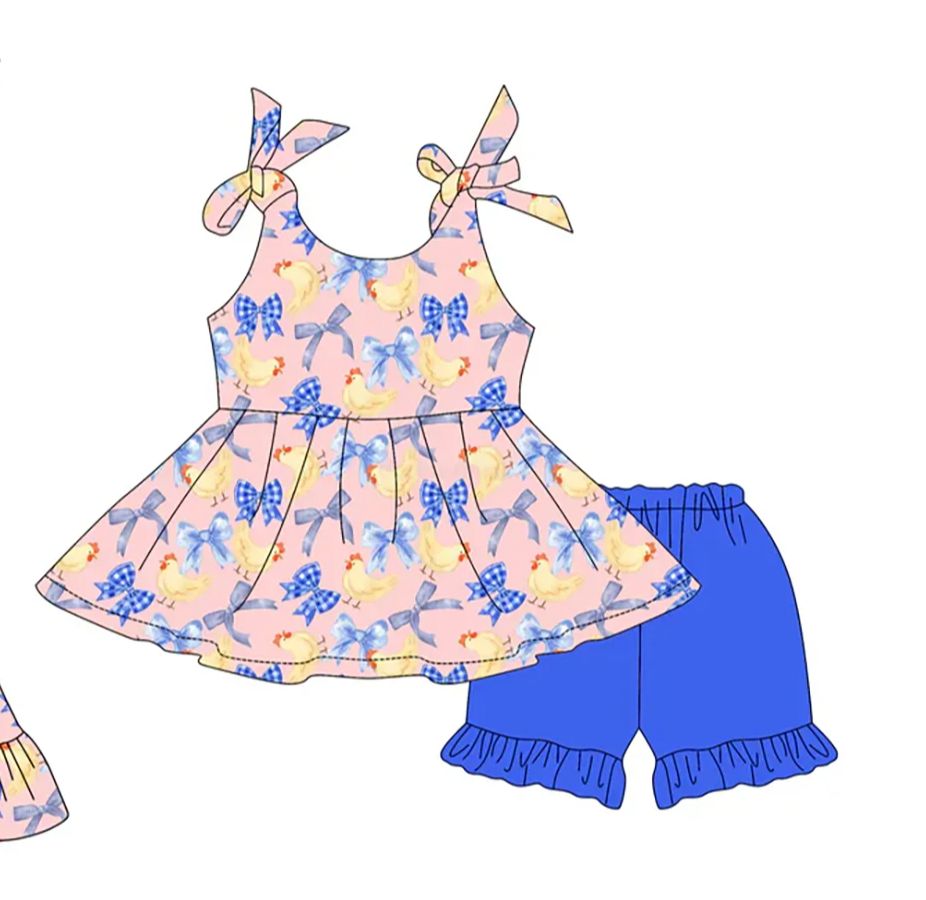 Baby Clothing Yellow - ชุดเด็กฤดูร้อนลายเป็ดเหลืองน้อย ชุดเดรสเด็กผู้หญิงระบาย ชุดรอมเปอร์เด็กทารก ชุดเข้าชุดสำหรับพี่น้อง