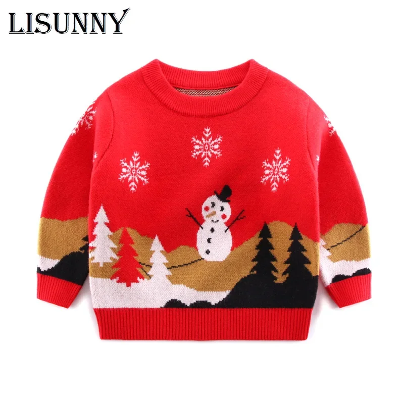 Baby Clothing Jumpers - 2025 ฤดูใบไม้ร่วงฤดูหนาวเด็กเสื้อกันหนาวคริสต์มาสจัมเปอร์เสื้อเด็กเสื้อผ้าเด็กผ้าฝ้ายหนาเด็กผู้หญิงถักเสื้อครอบครัว 3-16y