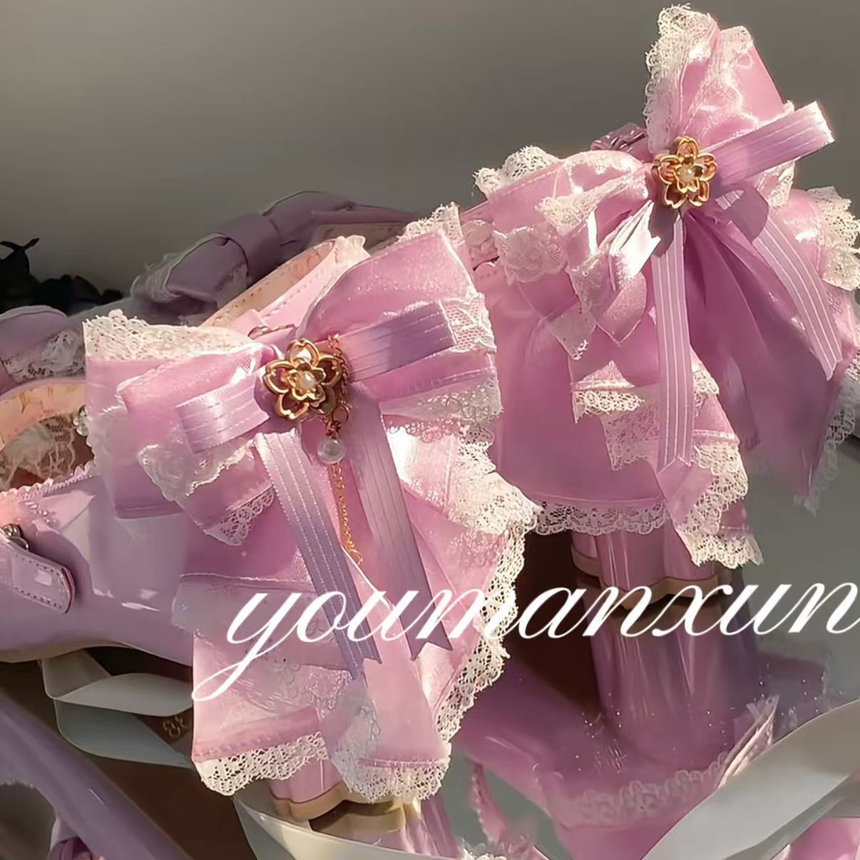 Baby Clothing Sizes - LEOSOXS โบว์โบว์ลูกไม้เจ้าหญิงโลลิต้ารองเท้าส้นสูง 2026 ฤดูร้อนใหม่แมรี่ เจนส์แฟรี่สไตล์คอสเพลย์รองเท้าสาวสวยรองเท้า
