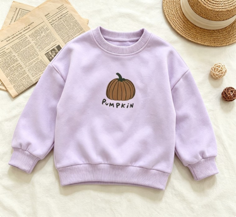 Baby Clothing Patterns Free - เสื้อสเวตเชิ้ตลำลองสำหรับเด็ก ลายฟักทองสไตล์มินิมอล ทรงหลวม ใส่ได้หลากหลายโอกาส เสื้อผ้าแฟชั่นลำลองสำหรับเด็ก เสื้อผ้าเด็ก