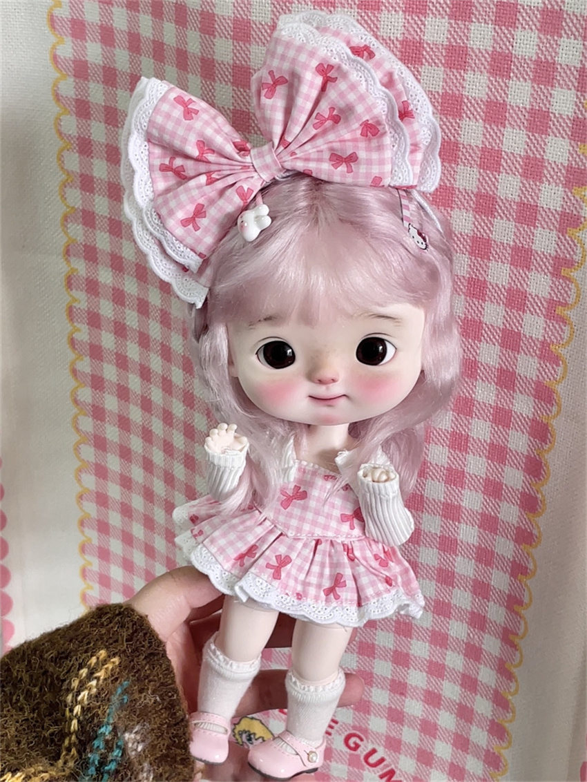 Baby Clothing Yellow - ชุดเค้กโบว์ใหญ่ Da Tou Dian สำหรับตุ๊กตา BJD