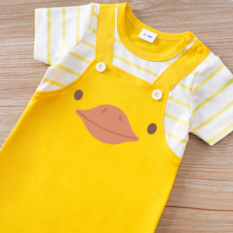 พิมพ์สัตว์น่ารักสีเหลืองปลอม S - Baby Clothing Yellow บทวิจารณ์และราคา