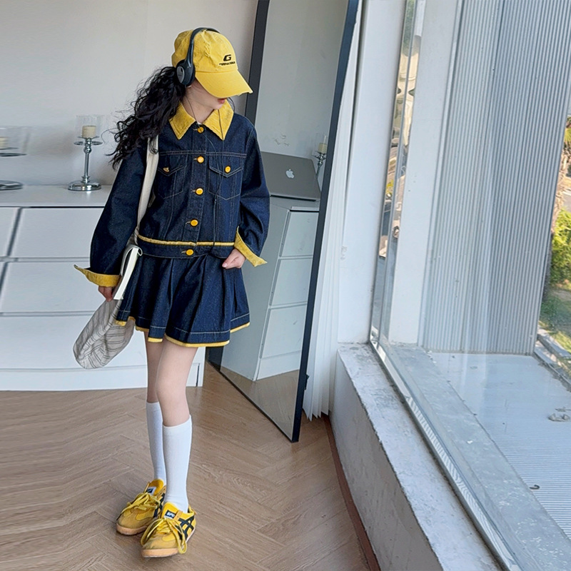 ชุดเสื้อแจ็คเก็ตยีนส์สีเหลืองแ - Baby Clothing Yellow บทวิจารณ์และราคา