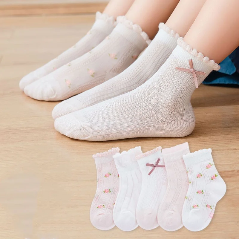 ถุงเท้าเด็ก 5 คู่/ล็อตฤดูใบไม้ - Baby Clothing Patterns Free บทวิจารณ์และราคา